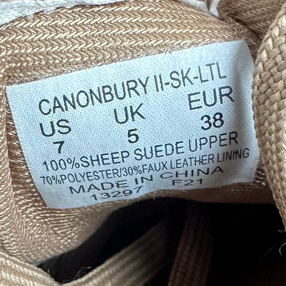 Lauren Ralph Lauren Women's CANONBURY II Tan Faux Suede Athletic Shoes Size 7 - Picture 10 of 12